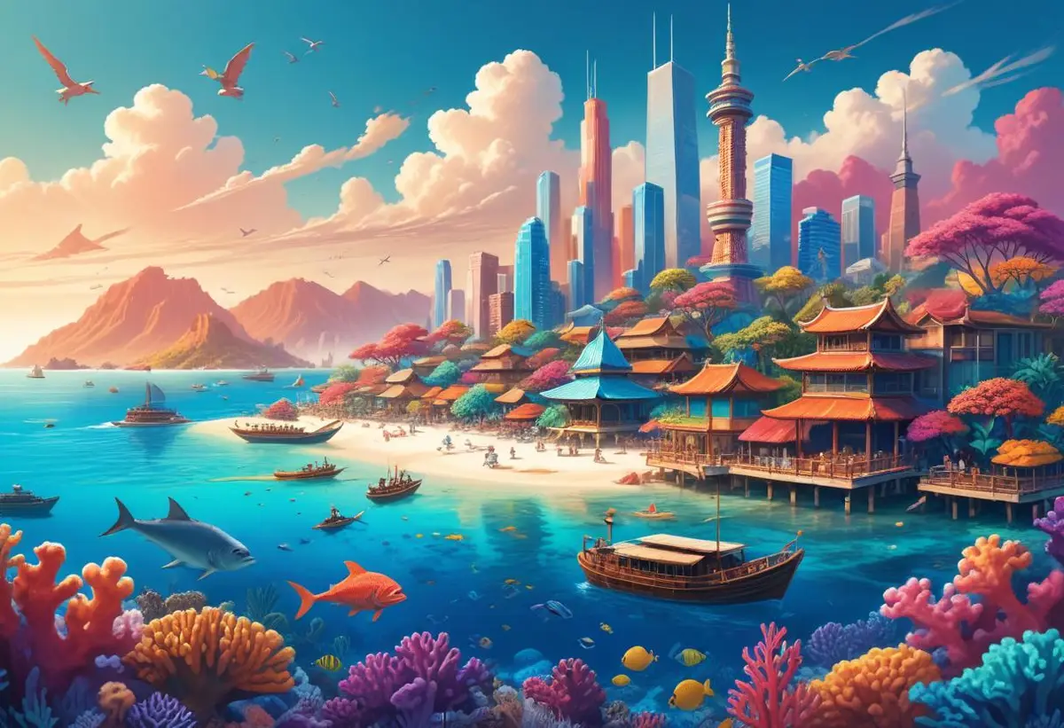 Kategorier av land och stad illustration